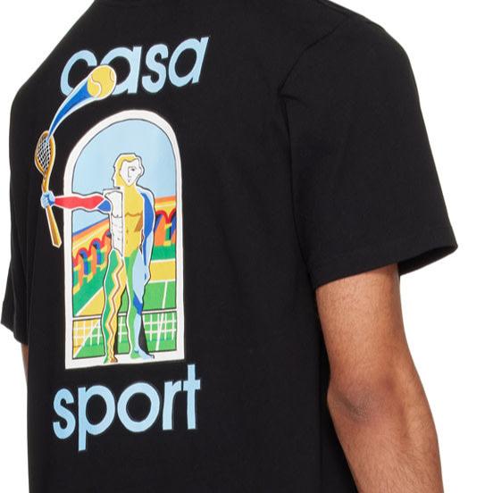 CASABLANCA Casablanca Black 'Le Jeu Coloré' T-Shirt - Size: XS T-Shirts | Shop From The Mirage