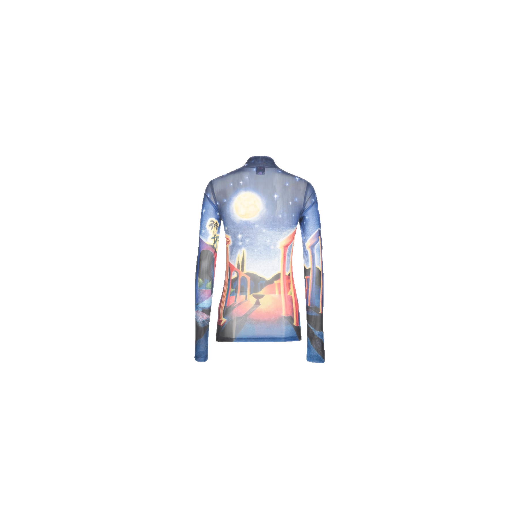 Casablanca Blue Knitwear with Multicolor Print