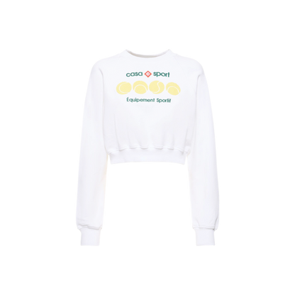 Casablanca Casa Sport cropped jersey sweatshirt