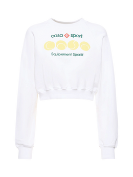 Casablanca Casa Sport cropped jersey sweatshirt