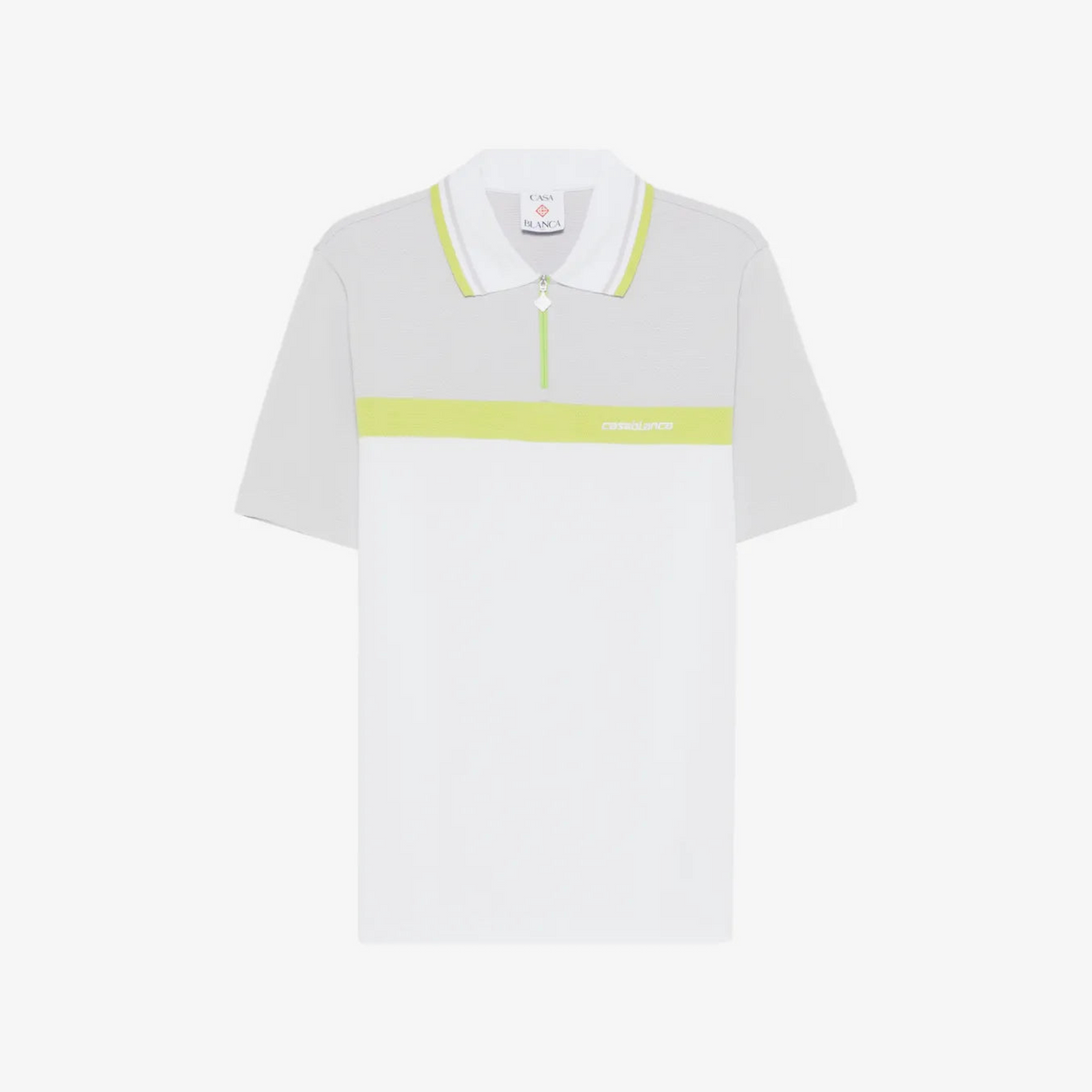 Casablanca colour block zip polo shirt