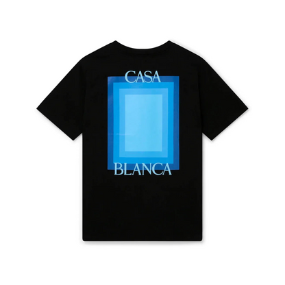 Casablanca Gradient Logo Degrade Screen T Shirt Black