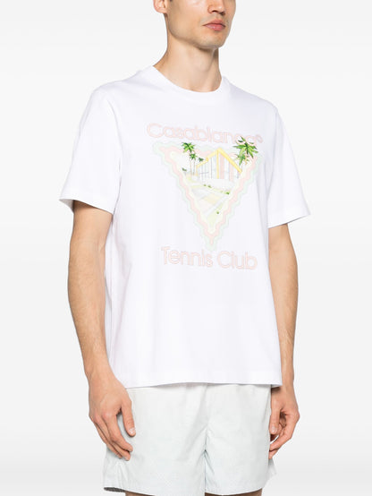 Casablanca Maison De Reve Logo Printed T-Shirt in White