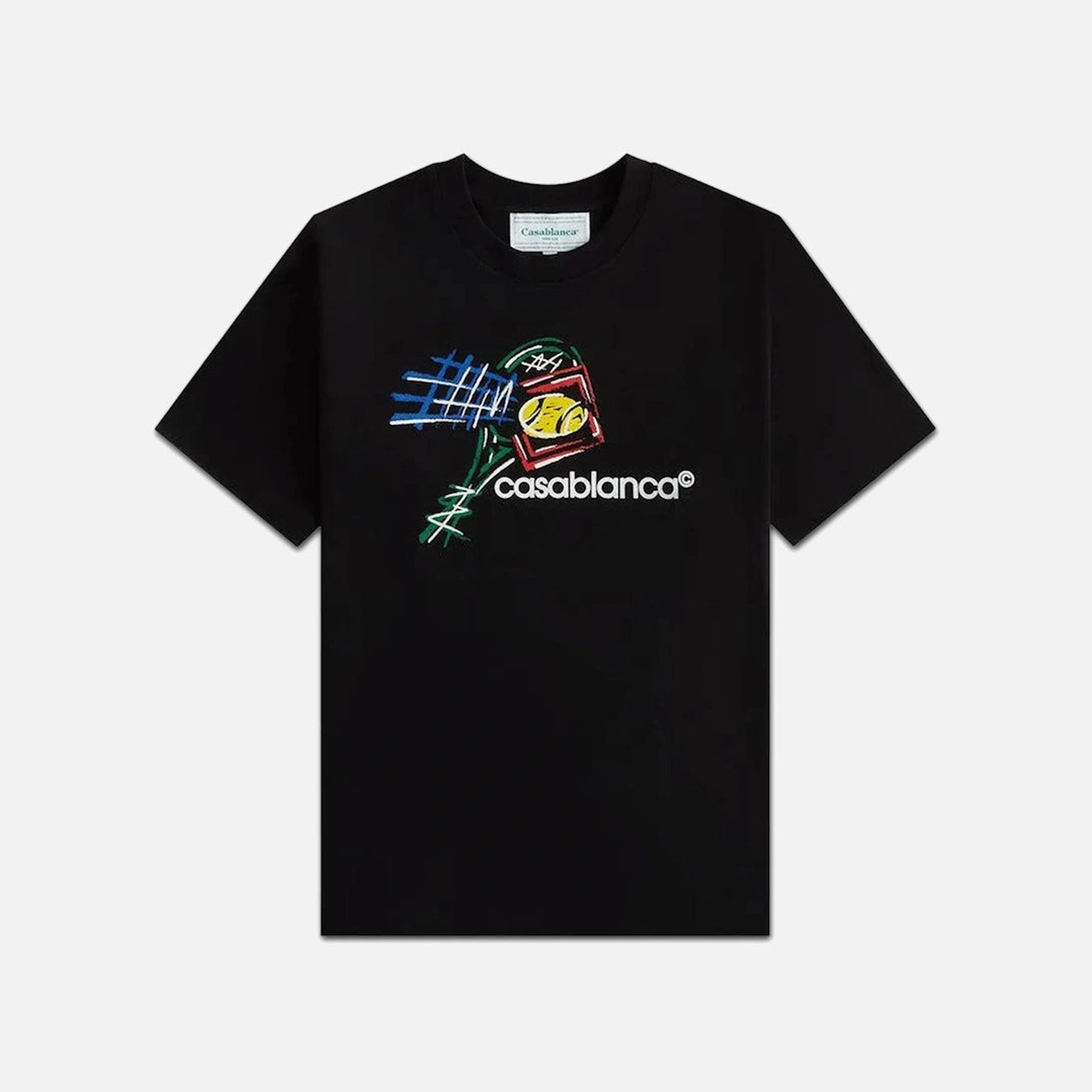 Casablanca Men's black casablanca croquis de tennis t-shirt