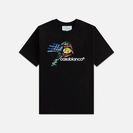 Casablanca Men's black casablanca croquis de tennis t-shirt