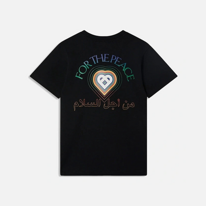Casablanca Men's black casablanca for the peace printed t-shirt
