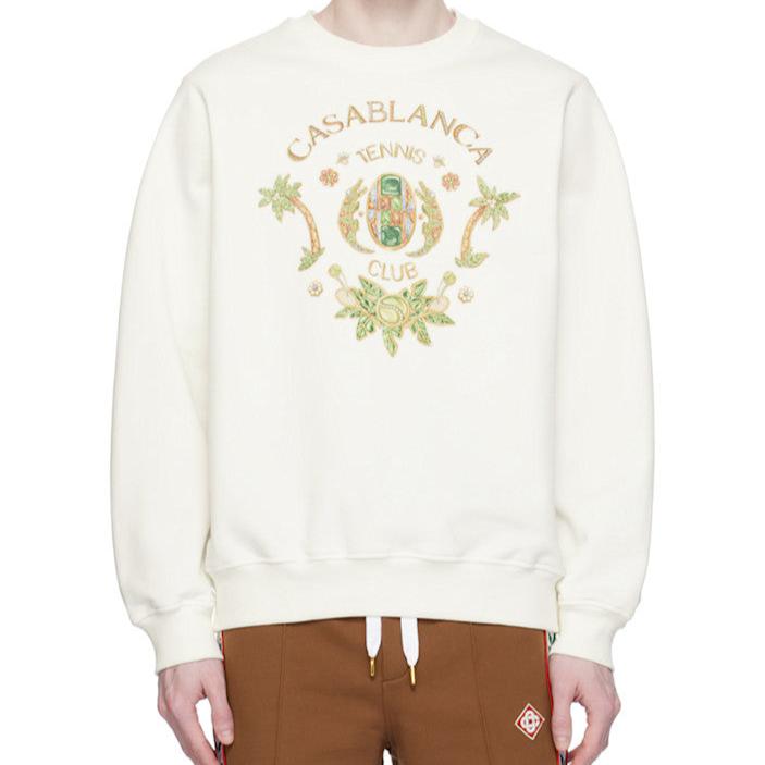 CASABLANCA Casablanca Off-White Joyaux D'Afrique 'Tennis Club' Sweatshirt - Size: XS Sweatshirts | Shop From The Mirage