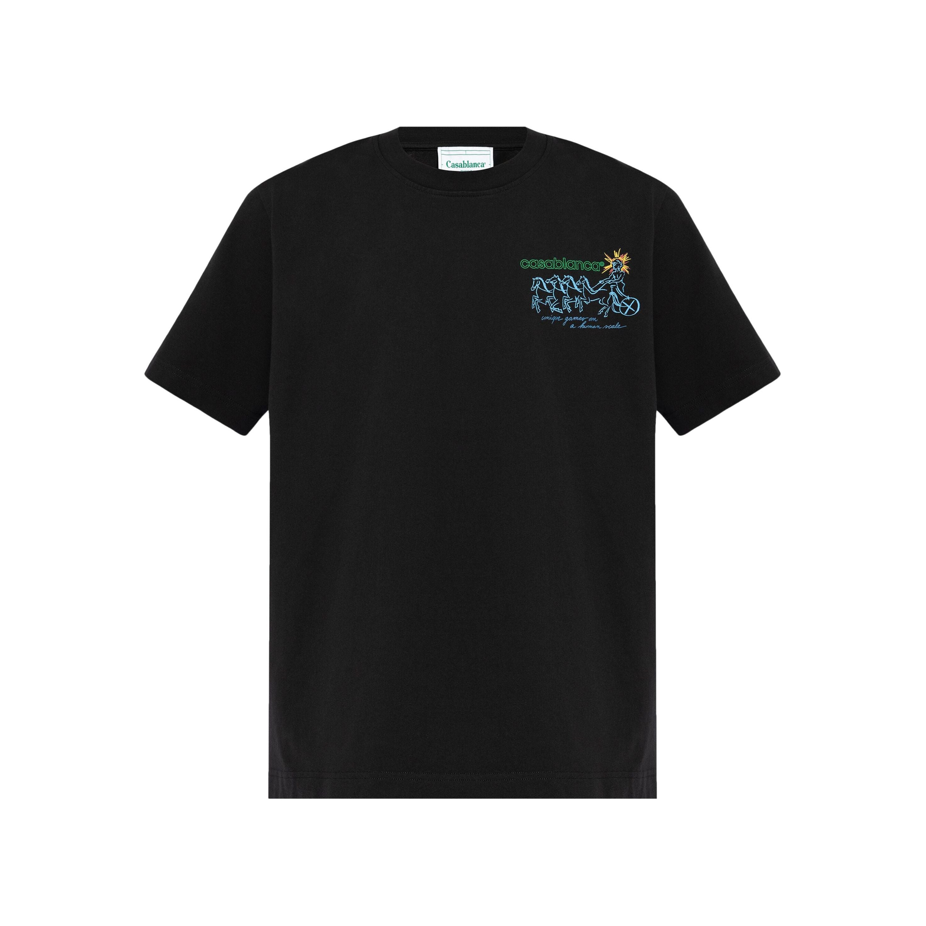 Casablanca Pentathlon Printed T-Shirt in Black