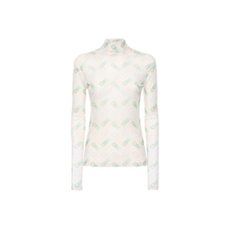 Casablanca Printed monogram stretch mesh l/s top
