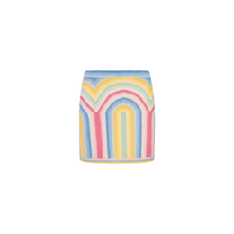 Casablanca Rainbow Crochet Mini Skirt