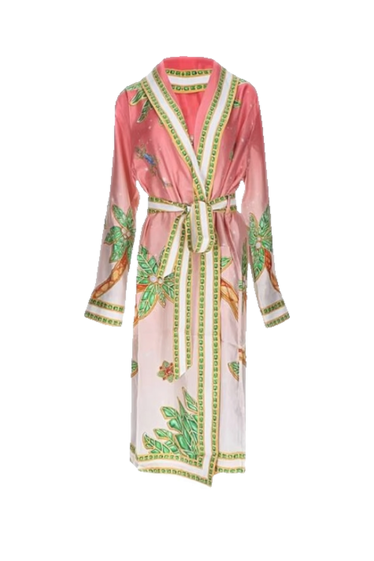 Casablanca Silk Printed Long Sleeve Robe