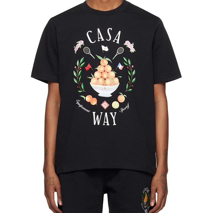 CASABLANCA Casablanca SSENSE Exclusive Black 'Casa Way' T-Shirt - Size: XS T-Shirts | Shop From The Mirage