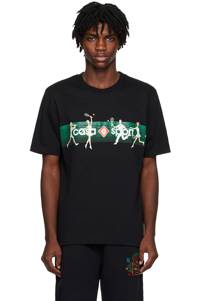CASABLANCA CASABLANCA Exclusive Black Playful Stripes T-Shirt - Size: XS T-Shirts | Shop From The Mirage