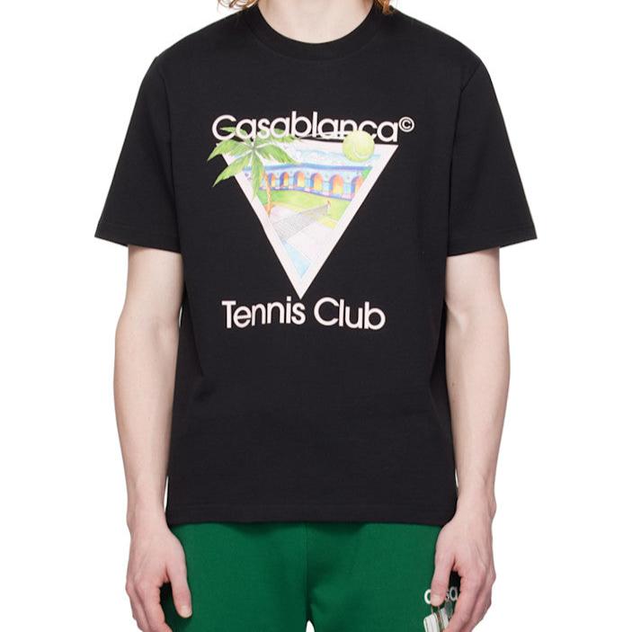 CASABLANCA Casablanca SSENSE Exclusive Black 'Tennis Club' Icon T-Shirt - Size: XS T-Shirts | Shop From The Mirage