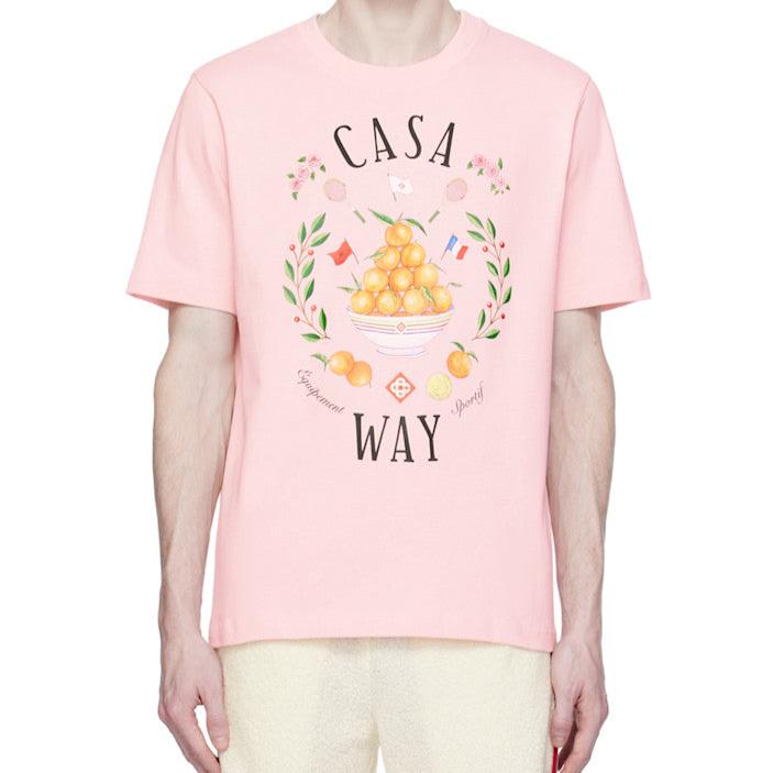 CASABLANCA Casablanca SSENSE Exclusive Pink 'Casa Way' T-Shirt - Size: XS T-Shirts | Shop From The Mirage