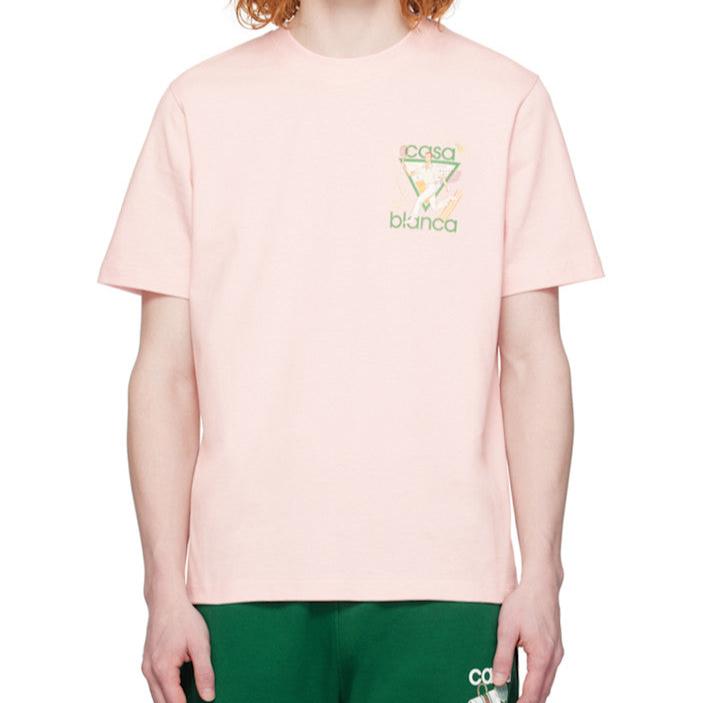 CASABLANCA Casablanca SSENSE Exclusive Pink Tennis Club Icon T-Shirt - Size: XS T-Shirts | Shop From The Mirage