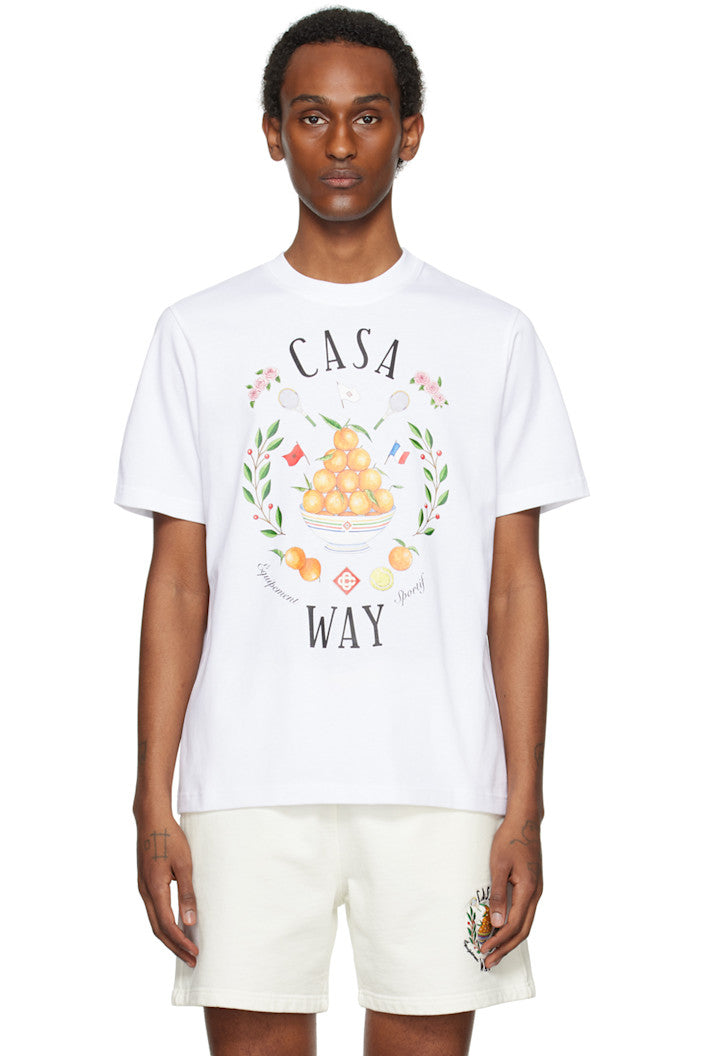 CASABLANCA Casablanca SSENSE Exclusive White 'Casa Way' T-Shirt. - Size: XS T-Shirts | Shop From The Mirage