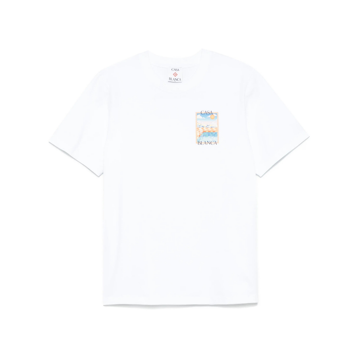 Casablanca Surreal Pool Printed T-Shirt in White