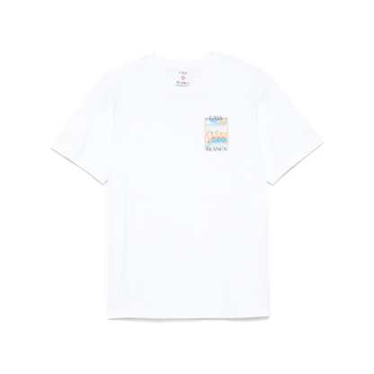 Casablanca Surreal Pool Printed T-Shirt in White