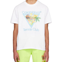 CASABLANCA White 'Afro Cubism Tennis Club' T-Shirt