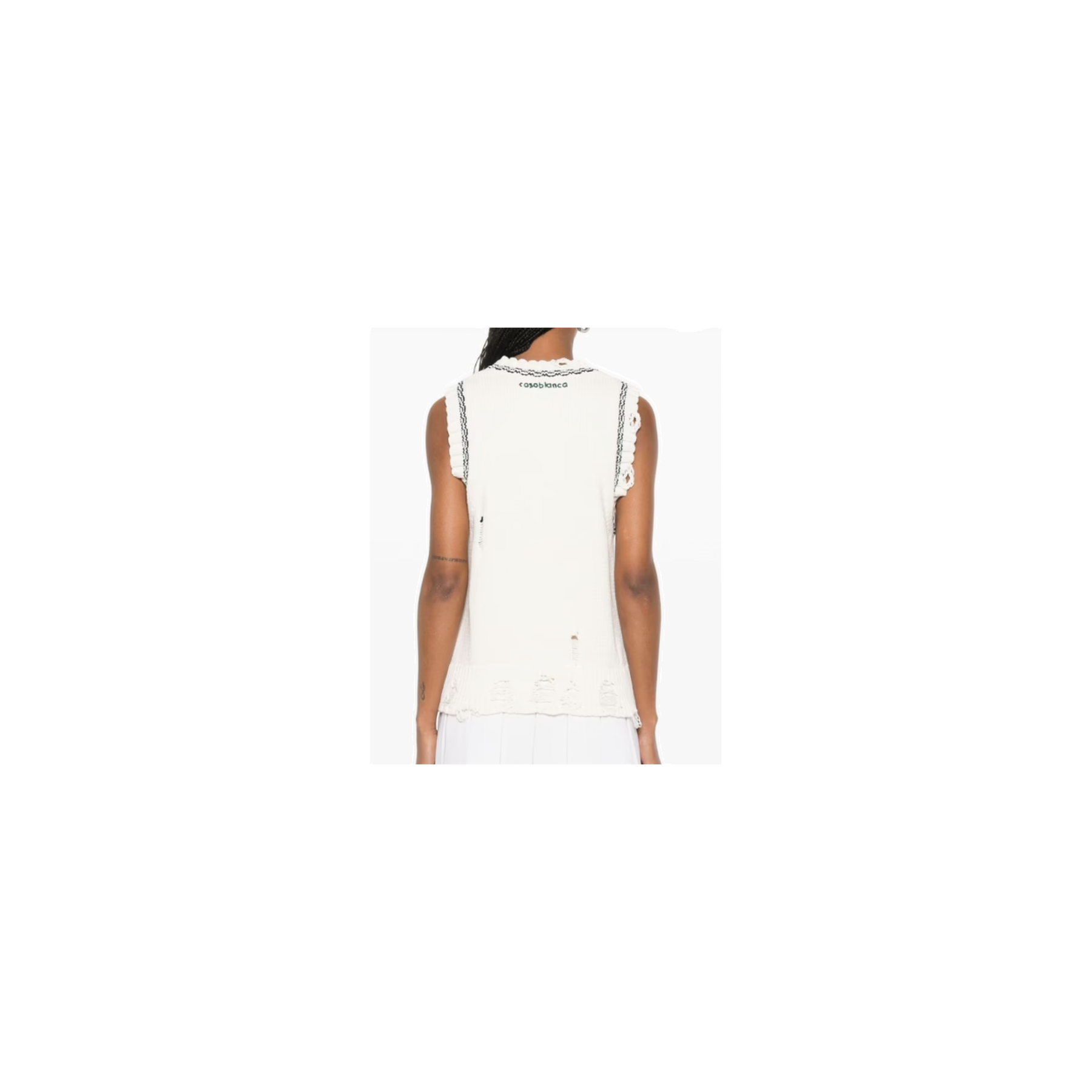 Casablanca White Cotton Topwear SS25