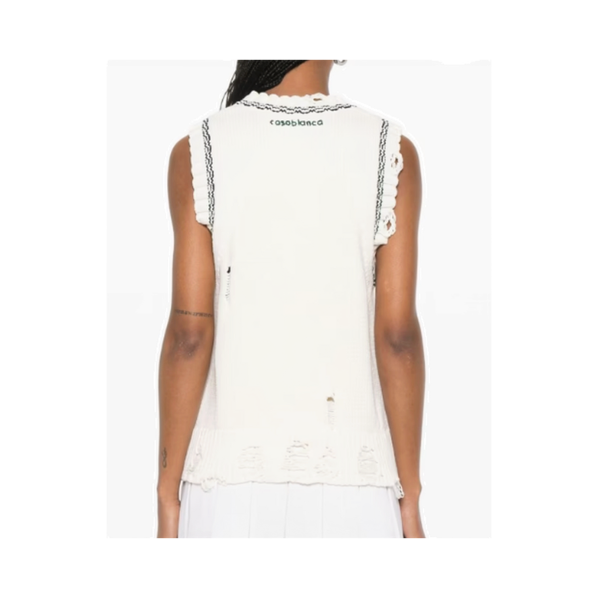 Casablanca White Cotton Topwear SS25
