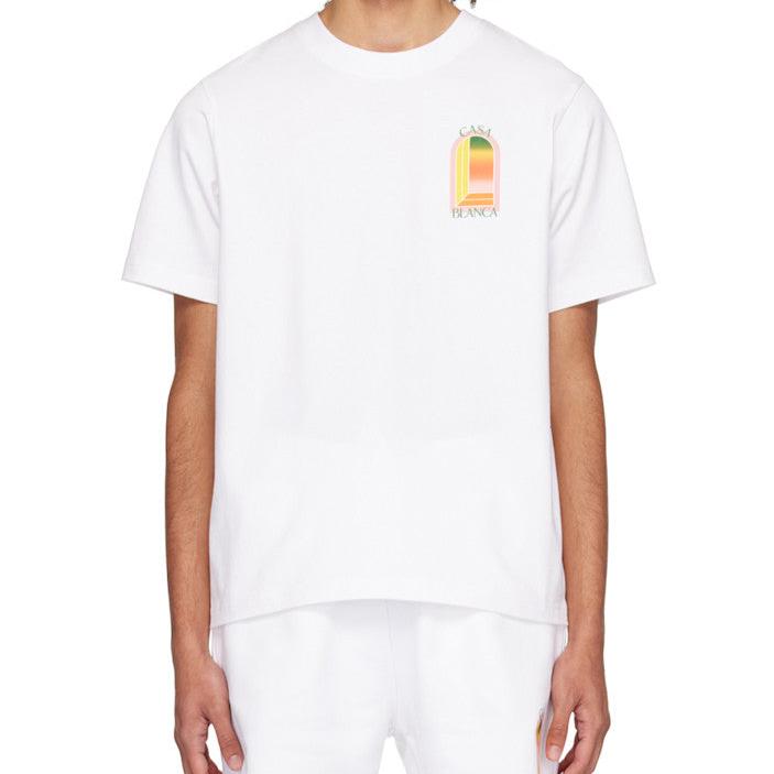 CASABLANCA Casablanca White 'Gradient L'Arche' T-Shirt - T-Shirts | Shop From The Mirage