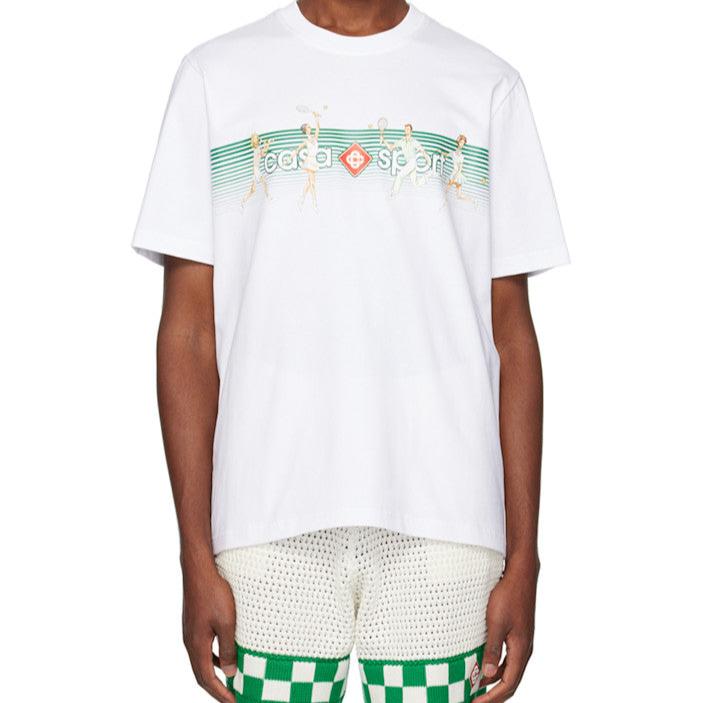 CASABLANCA CASABLANCA White Playful Stripes T-Shirt - Size: XS T-Shirts | Shop From The Mirage