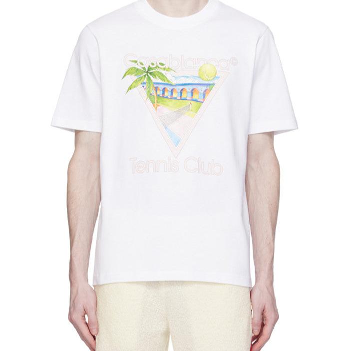 CASABLANCA Casablanca White 'Tennis Club' Icon T-Shirt - Size: L T-Shirts | Shop From The Mirage