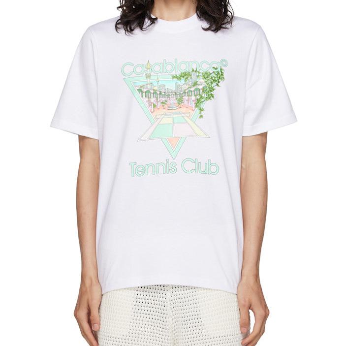 CASABLANCA CASABLANCA White 'Tennis Club Icon' T-Shirt - Size: XL T-Shirts | Shop From The Mirage
