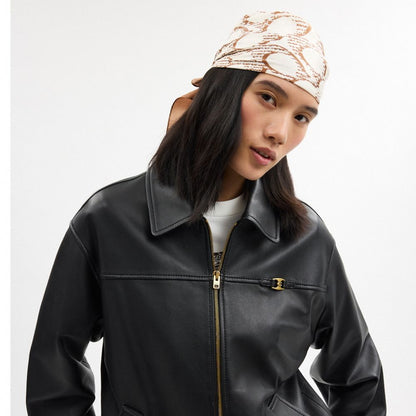 Iconic Motifs Print Silk Square Scarf
