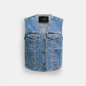 Denim Vest In Organic Cotton