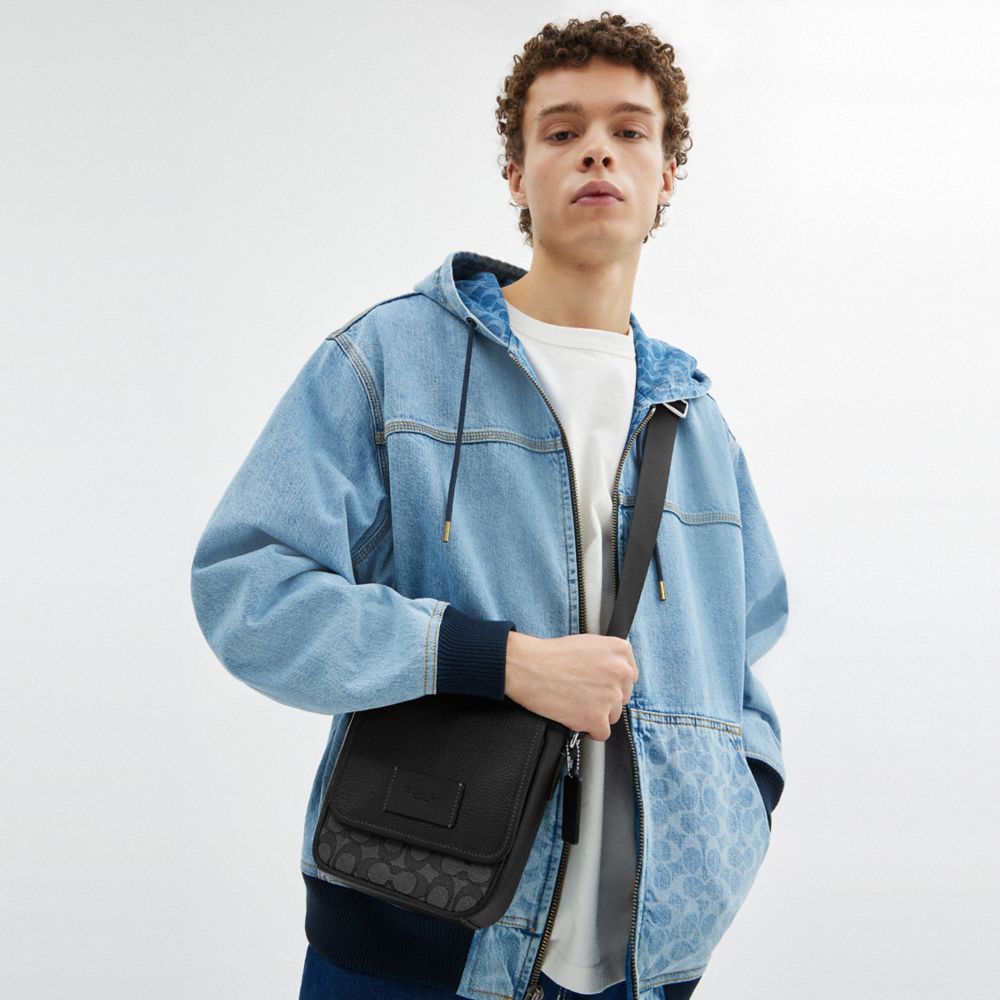 Lucas Crossbody Bag In Signature Jacquard