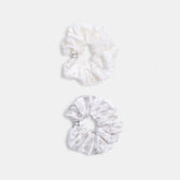Mini Vintage Rose Print And Lace Hair Ties Pack