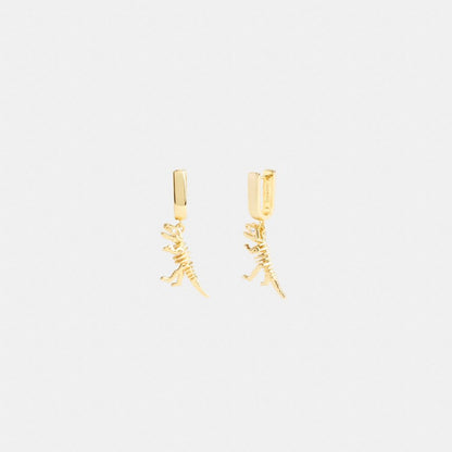 Skeletal Rexy Huggie Earrings