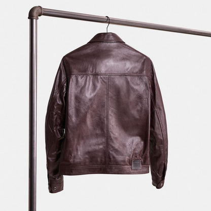 Restored Leather Trucker