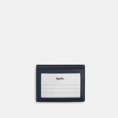 Slim Id Card Case In Regenerative Cotton With Quilting
