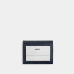 Slim Id Card Case In Regenerative Cotton With Quilting