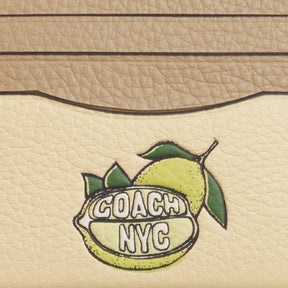 Slim Id Card Case With Lemon Graphic