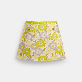 Cotton Canvas Mini Skirt In Regenerative Cotton