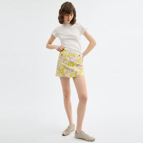 Cotton Canvas Mini Skirt In Regenerative Cotton