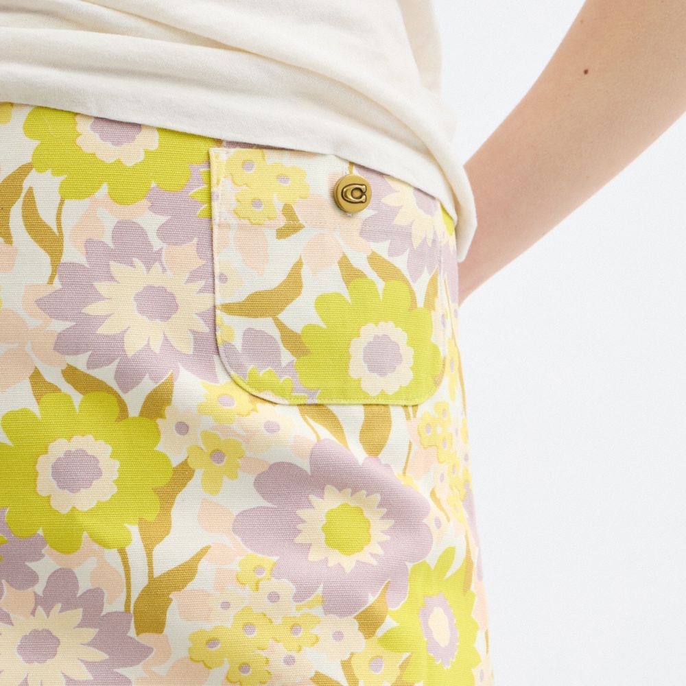Cotton Canvas Mini Skirt In Regenerative Cotton