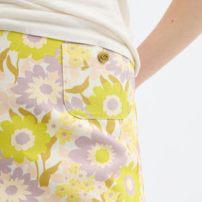 Cotton Canvas Mini Skirt In Regenerative Cotton