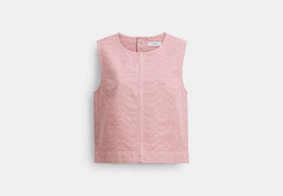 Signature Denim Sleeveless Top