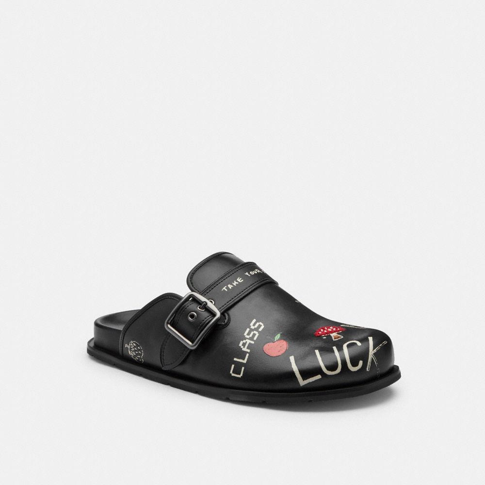 Buckle Clog With Sketch Print