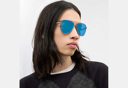 C Hardware Metal Pilot Sunglasses