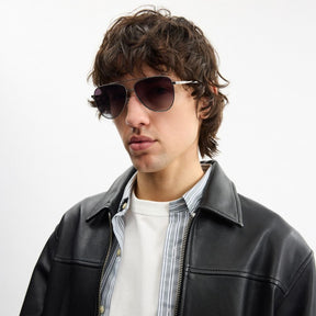 C Hardware Metal Pilot Sunglasses