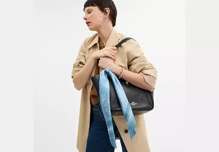 Horse And Carriage Bag Strap Print Silk Square Scarf