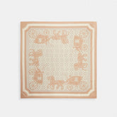 Signature Horse And Carriage Print Silk Square Scarf