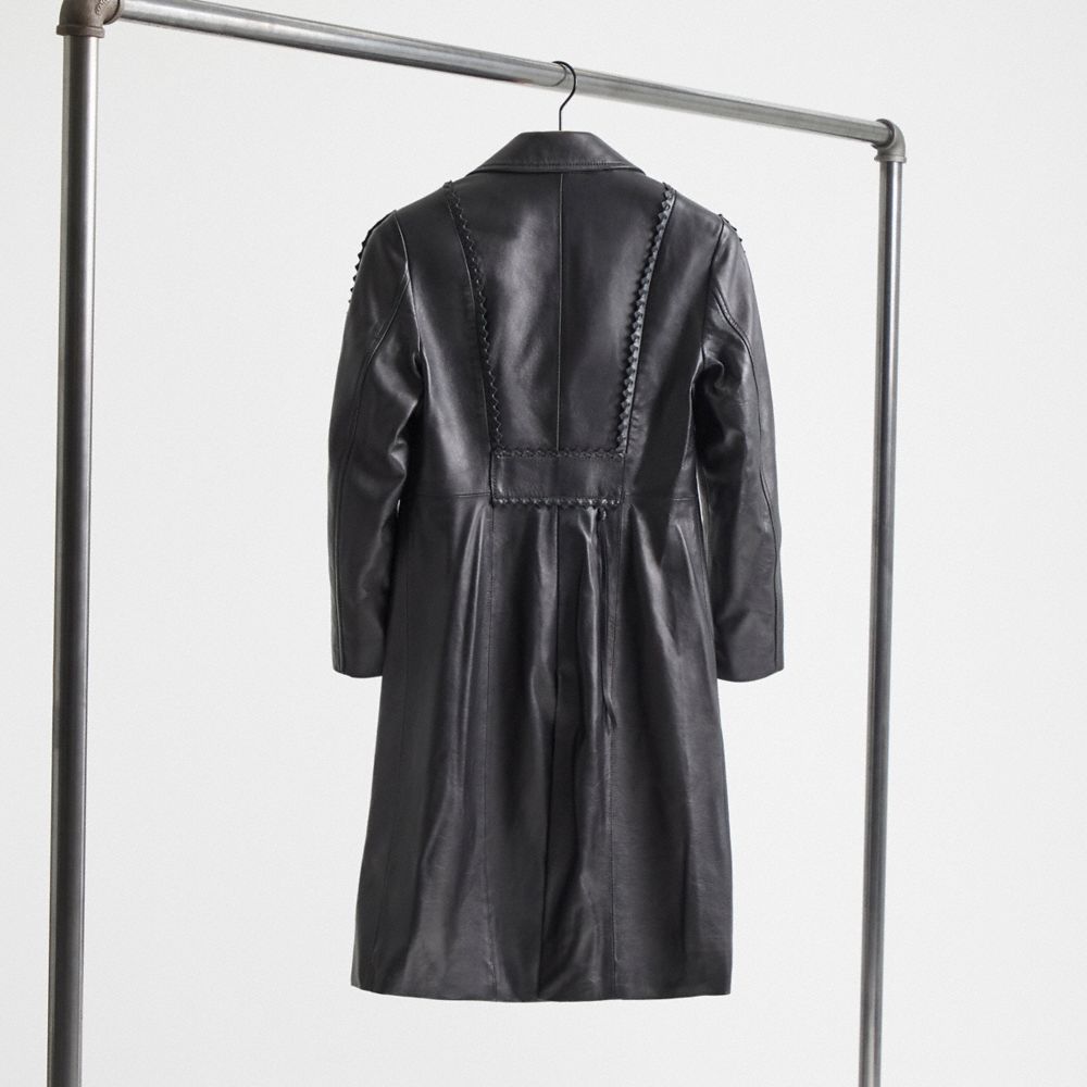 Restored Embellished Leather Coat